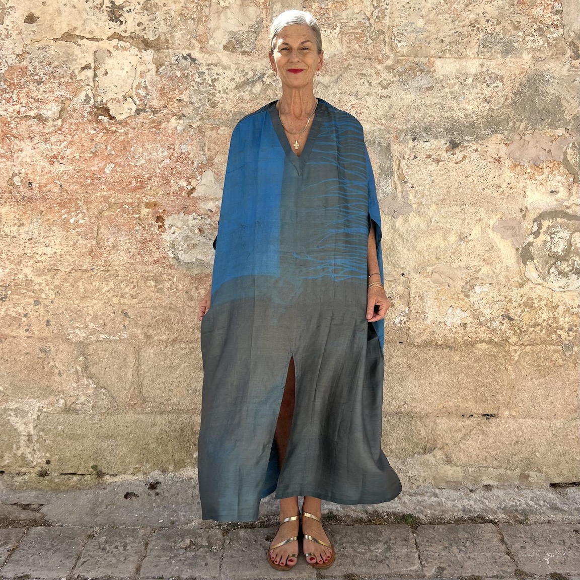 Maritime Kaftan Handloomed Silk N.2 - Image 4