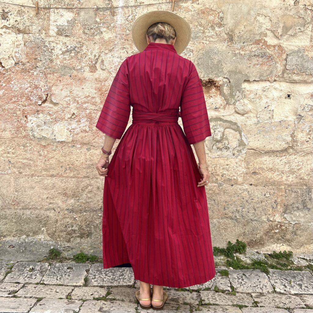 KIMONO WRAP DRESS WITH OBI BELT WILD FLOWER