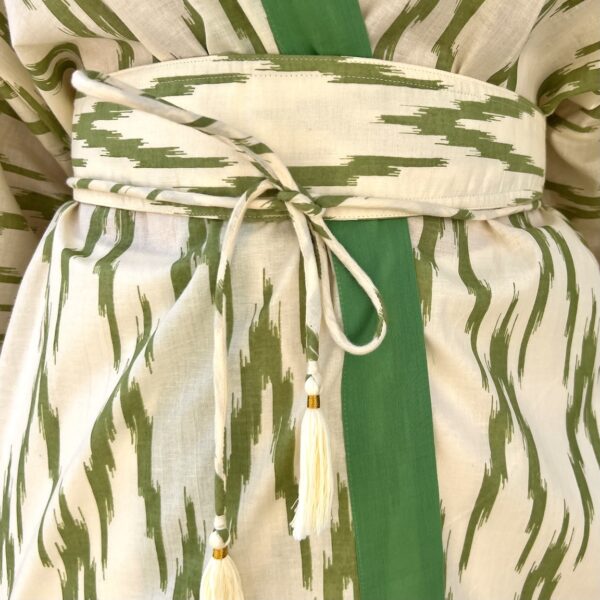 The Short Block Printed Kimono w Belt - Image 12