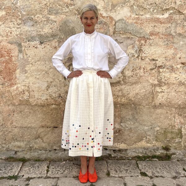 Mii Hand embroidered Skirt