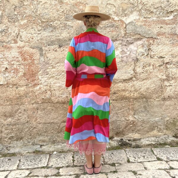 Mii Keiko Multicolor Embroidered Patchwork Kimono - Image 2