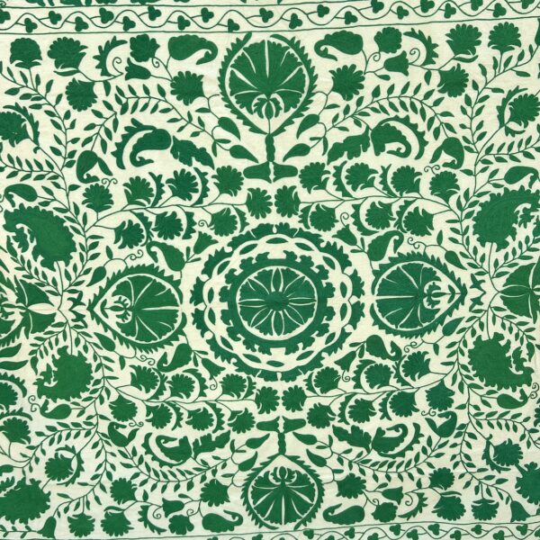 Plain Green  Suzani Double - Image 2