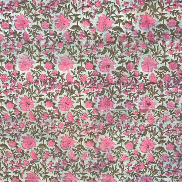 Pink Flowers with Red Boarder Rallie - Image 3