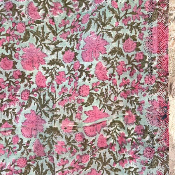 Pink Flowers with Red Boarder Rallie - Image 2