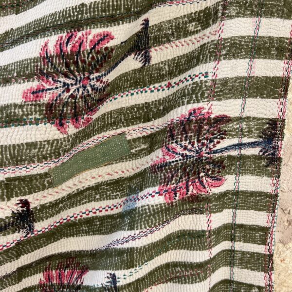 Pink Palms with Green Stripes - Image 3
