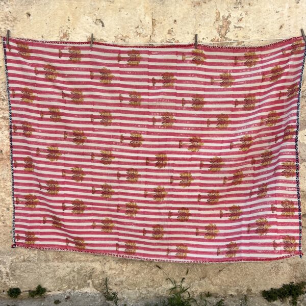 Yellow Palms with Red Stripes