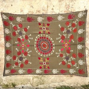 Antique Afghani Silk Thread Suzani N. 2